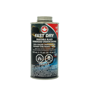 FAST DRY PAINTABLE BLACK RUBBERIZED UNDERCOATING