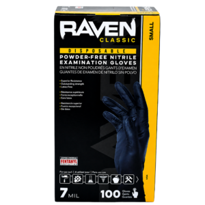 RAVEN NITRILE GLOVES (SML)