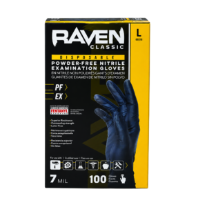 RAVEN NITRILE GLOVES (LG)